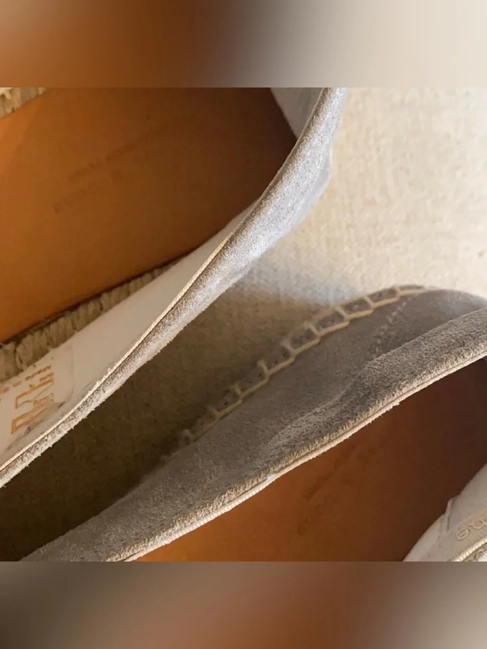 Rag & Bone Light Grey Suede Espadrille Flats